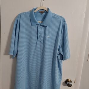 Peter Millar Sky Blue Striped Polo Shirt